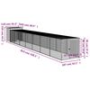 vidaXL Galinheiro com anexo 110x813x110 cm a&ccedil;o galvanizado cinza-claro