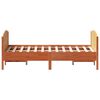 vidaXL Cama sem colch&atilde;o 135x190 cm madeira pinho maci&ccedil;a castanho-mel
