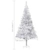 vidaXL &Aacute;rvore Natal artificial pr&eacute;-iluminada c/bola 210cm PET prateado