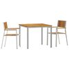 vidaXL Conjunto de Jantar para Exterior 3 unid. 90 x 90 x 75 cm