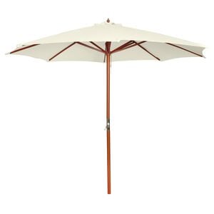 vidaXL Guarda-sol 300x258 cm branco areia