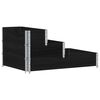 vidaXL Canteiro elevado de 3 n&iacute;veis 120x80 cm pinho maci&ccedil;o preto