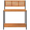 vidaXL Mesa de trabalho para jardim 90x50x110 cm ac&aacute;cia maci&ccedil;a e a&ccedil;o