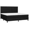 vidaXL Cama box spring c/ colch&atilde;o e LED 200x200 cm tecido preto