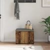 vidaXL Banco de Hall com almofada Madeira antiga 60 x 38 x 46 cm
