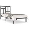 vidaXL Estrutura de cama solteiro 90x190 cm pinho maci&ccedil;o cinza