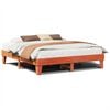 vidaXL Cama sem colch&atilde;o 200x200 cm pinho maci&ccedil;o castanho-mel