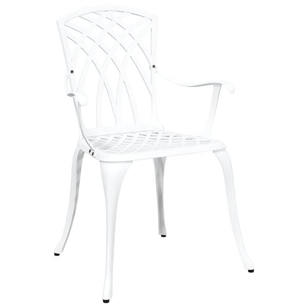 vidaXL Cadeira de Jardim 2 pcs Branco 53 x 51 x 88,5cm Alum&iacute;nio