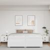 vidaXL Estrutura da Cama com colch&atilde;o Branco 200 x 200 cm tecido