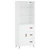vidaXL Arm&aacute;rio alto 69,5x34x180 cm derivados de madeira branco