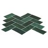 vidaXL Azulejo Chevron 50 pcs Verde Escuro 30 x 30 cm