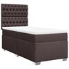 vidaXL Cama com molas/colch&atilde;o 80x200 cm tecido castanho-escuro