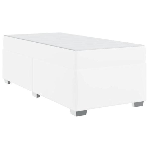 vidaXL Estrutura da Cama com colch&atilde;o Branco 100 x 200 cm tecido