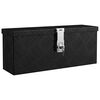 vidaXL Caixa de arruma&ccedil;&atilde;o 50x15x20,5 cm alum&iacute;nio preto