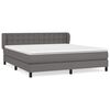 vidaXL Cama com molas/colch&atilde;o 180x200 cm couro artificial cinza