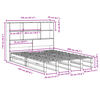 vidaXL Cama com estante sem colch&atilde;o 150x200 cm madeira maci&ccedil;a