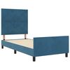 vidaXL Cama Box com cabeceira Azul Escuro 90 x 190 cm Veludo