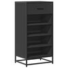 vidaXL Sapateira 48x38x97,5 cm derivados de madeira preto