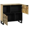 vidaXL Buffet Castanho 80 x 33 x 75 cm Madeira de mangueira maci&ccedil;a