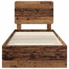vidaXL Estrutura da Cama com cabeceira Madeira antiga 100 x 200 cm