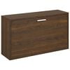 vidaXL Banco sapateira 80x24x45 cm derivados madeira carvalho castanho