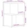 vidaXL Arm&aacute;rio de Cabeceira Carvalho Preto 35 x 35 x 55 cm