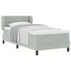 vidaXL Cama Box com cabeceira Cinzento-claro 90 x 200 cm Veludo