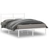 vidaXL Estrutura de cama com cabeceira 140x190 cm metal branco