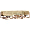 vidaXL Conjunto de Sof&aacute;s para Exterior 19 pcs Natural e Bege