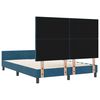 vidaXL Cama Box com cabeceira Azul Escuro 160 x 200 cm Veludo