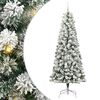 vidaXL &Aacute;rvore de Natal Articulada Artificial Verde e Branco 240 cm