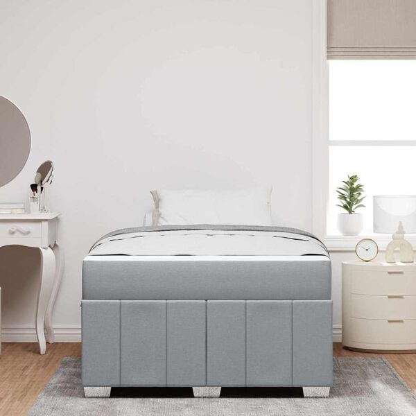 vidaXL Estrutura da Cama Cinzento-claro 120 x 190 cm tecido