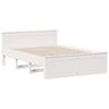 vidaXL Cama sem colch&atilde;o com cabeceira 140x200 cm pinho maci&ccedil;o branco