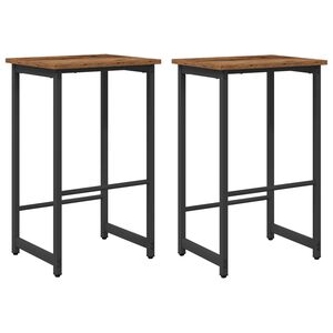 vidaXL Banco de bar 2 unid. Madeira antiga 40 x 32 x 64 cm