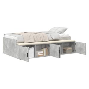 vidaXL Estrutura da Cama Cinzento 100 x 200 cm Derivados de Madeira