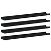 vidaXL Prateleiras de parede 4 pcs 80x9x3 cm preto