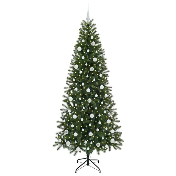 vidaXL &Aacute;rvore de Natal Artificial com 300 LEDs Verde 210 cm PE e PVC