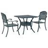 vidaXL Conjunto de Mesa de Jardim 3 pcs Verde Alum&iacute;nio Fundido