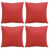 vidaXL Almofadas de sof&aacute; 4 pcs 40x40 cm tecido vermelho