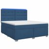 vidaXL Cama box spring com colch&atilde;o Azul 140 x 190 cm Tecido