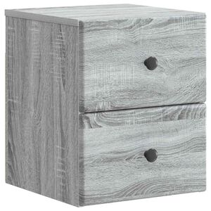 vidaXL Gabinete de Canto Montado na Parede com gaveta Sonoma Cinzento