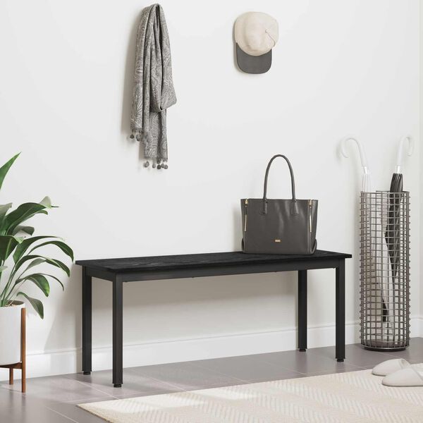 vidaXL banco Carvalho Preto 110 x 35 x 45 cm Madeira processada