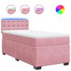 vidaXL Cama com molas/colch&atilde;o 90x190 cm veludo rosa