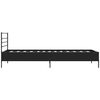 vidaXL Estrutura de cama 75x190 cm derivados de madeira e metal preto