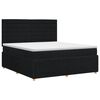 vidaXL Cama box spring com colch&atilde;o Preto 140 x 190 cm Tecido