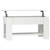 vidaXL Mesa de centro 101x49x52 cm madeira processada branco