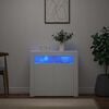 vidaXL Aparador com luzes LED 80x35x75 cm branco