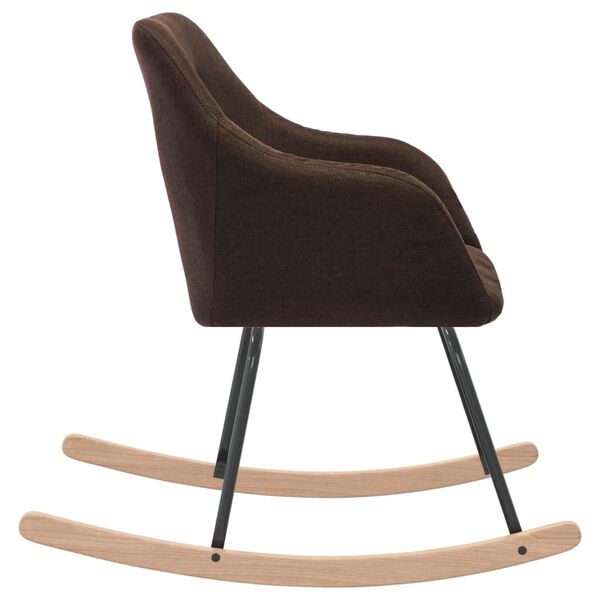 vidaXL Cadeira de baloi&ccedil;o tecido castanho-escuro
