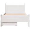 vidaXL Cama sem colch&atilde;o 90x190 cm madeira de pinho maci&ccedil;a branco