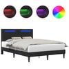 vidaXL Estrutura da Cama Preto 140 x 200 cm Couro Sint&eacute;tico